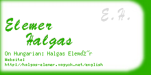 elemer halgas business card